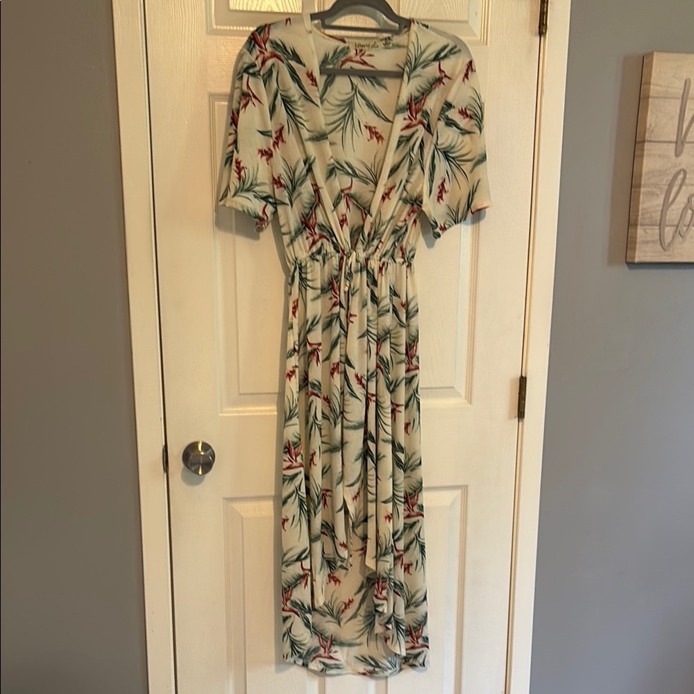 Liberty Love Tropical Print Sundress Bathing Suit Cover-up